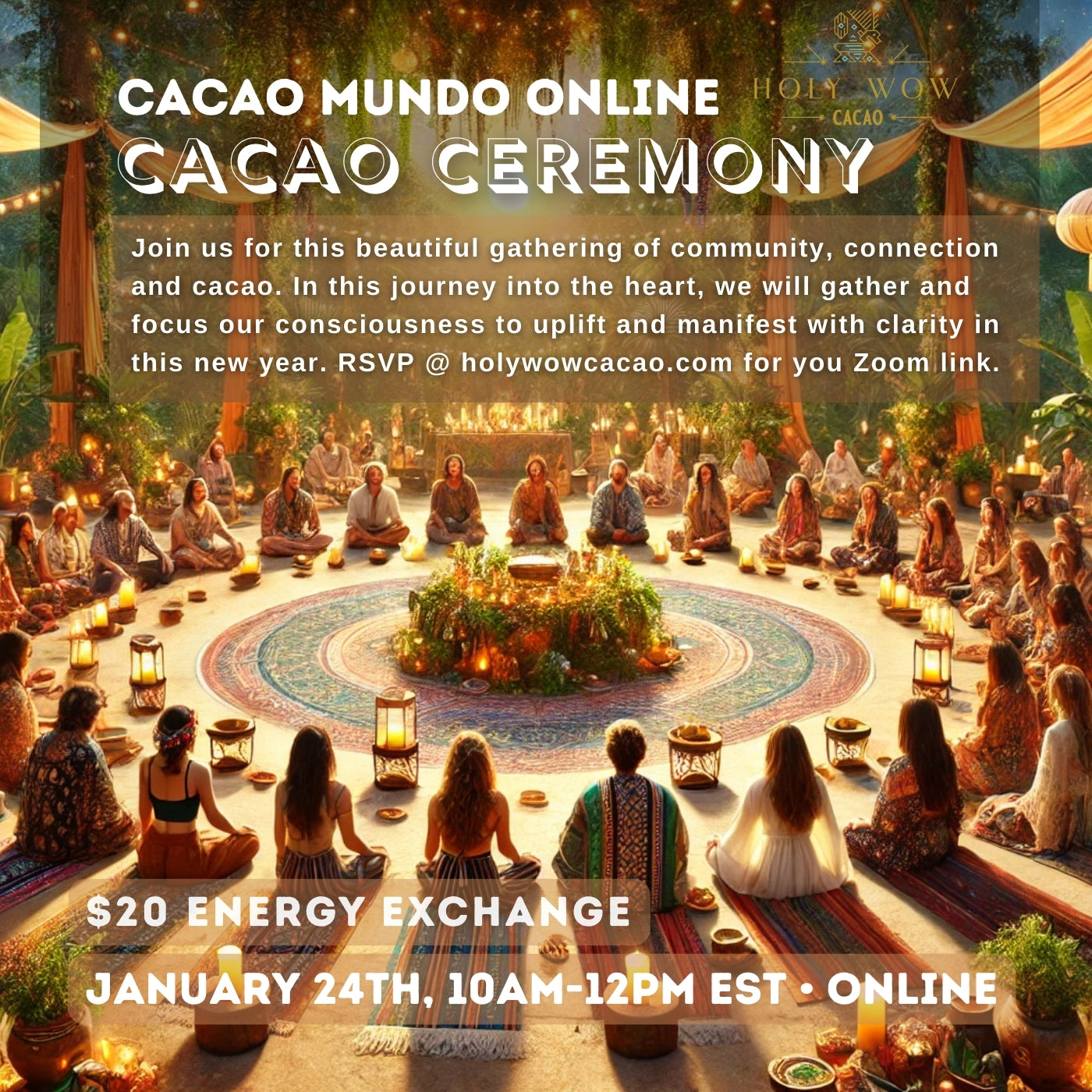CacaoMundo Online Cacao Ceremony | January 24, 2026
