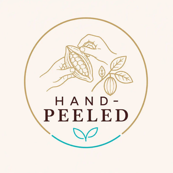 Hand-peeled ceremonial cacao — traditional Mayan process